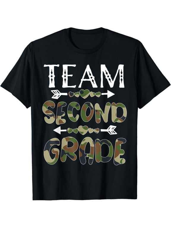 Team Second Grade Back To School 1st Day Camo Teachers T-Shirt