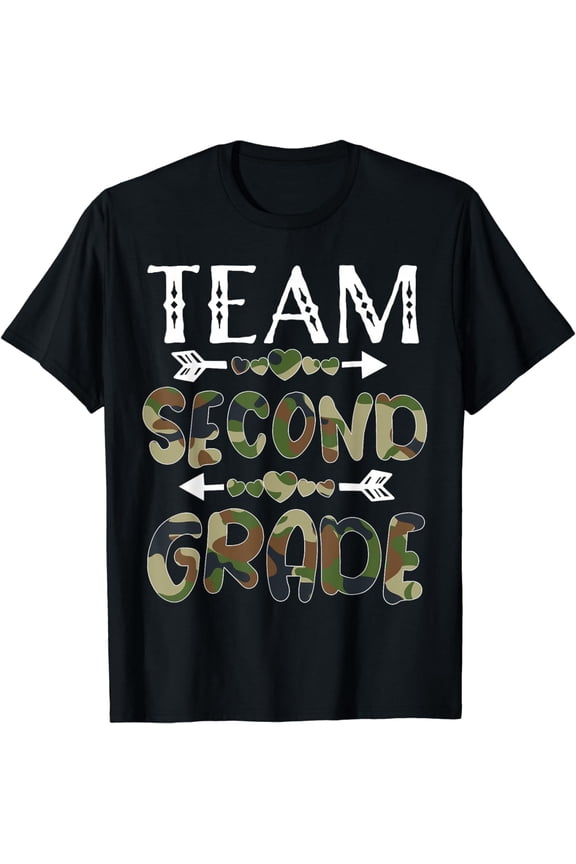 Team Second Grade Back To School 1st Day Camo Teachers T-Shirt