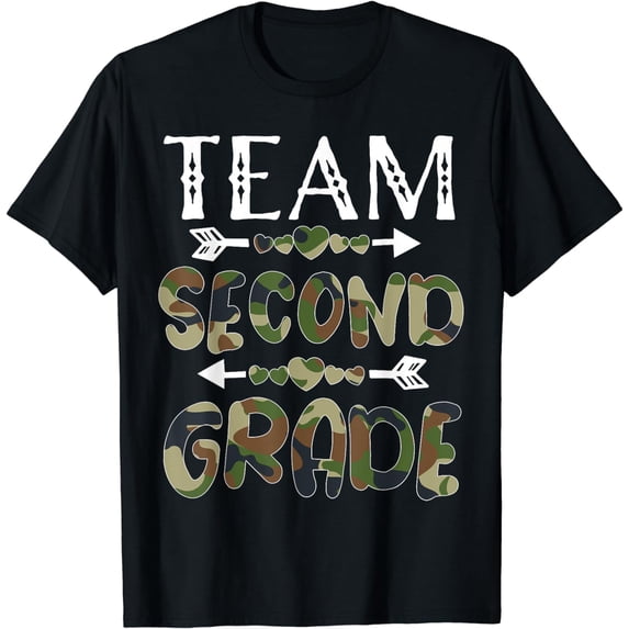 Team Second Grade Back To School 1st Day Camo Teachers T-Shirt