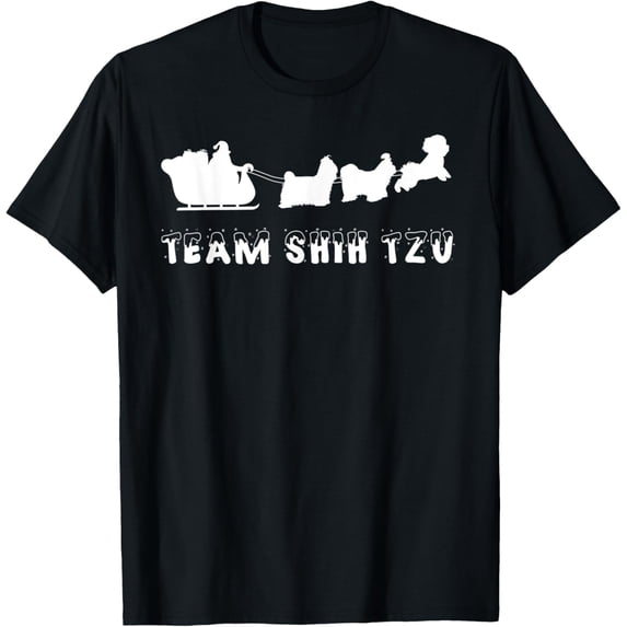Team Shih Tzu Gift | Pet Dog Funny Christmas Shih Tzu T-Shirt men and women can wear, black, white, gifts