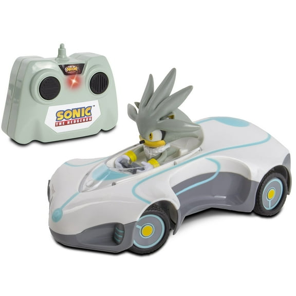 Team Sonic Racing RC: Silver - NKOK (682), 1:28 Scale 2.4GHz RC Car, 6.5" Compact Design, Officially Licensed Sega Sonic The Hedgehog, Battery Powered, Transmit Up To 150', Ages 6+