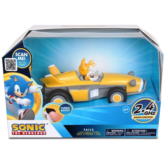Team Sonic Racing RC: Tails The Fox - NKOK (603), 2.4GHz RC Car With Turbo Boost, Officially Licensed Sega Sonic The Hedgehog, Battery Powered, Transmit Up To 150', Ages 6+