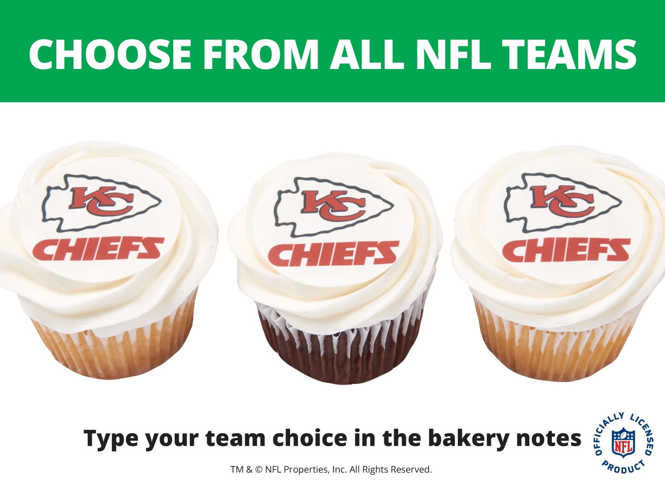 Team Spirit NFL Cupcakes