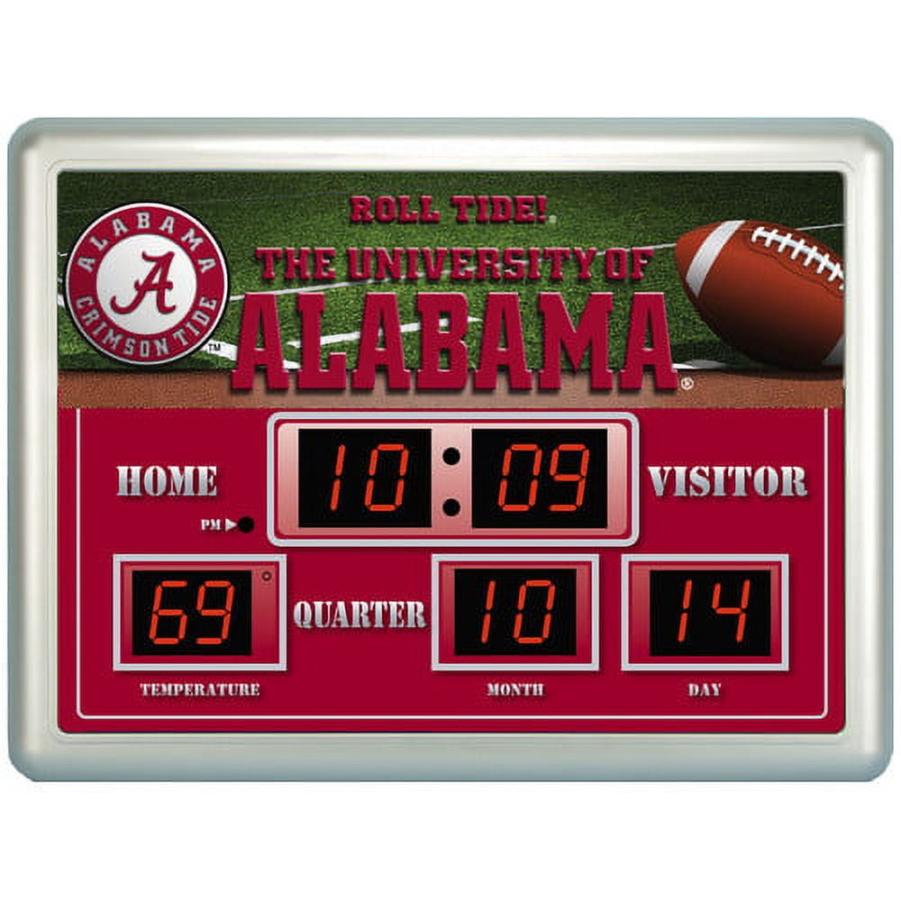 Team Sports America NCAA ScoreBoard Wall Clock with Thermometer -  Walmart.com, image size:1000x1000
