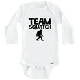 thumbnail image 1 of Team Squatch Funny Sasquatch Bigfoot One Piece Baby Bodysuit (Long Sleeve), 0-3 Months White, 1 of 2