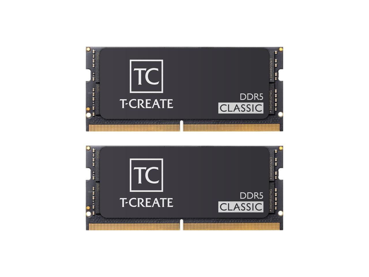 Team T-CREATE CLASSIC 32GB (2 x 16GB) 262-Pin DDR5 SO-DIMM DDR5 5600 (PC5 44800) Laptop Memory Model CTCCD532G5600HC46ADC-S01