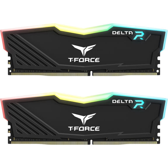 Team T-Force Delta RGB 16GB (2 x 8GB) 288-Pin PC RAM DDR4 3600 (PC4 28800) Desktop Memory Model TF3D416G3600HC18JDC01