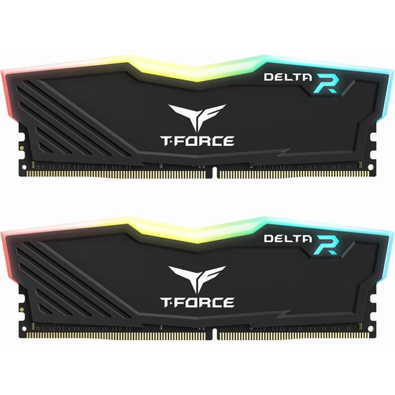 Team T-Force Delta RGB 32GB (2 x 16GB) 288-Pin PC RAM DDR4 3600 (PC4 28800) Desktop Memory Model TF3D432G3600HC18JDC01