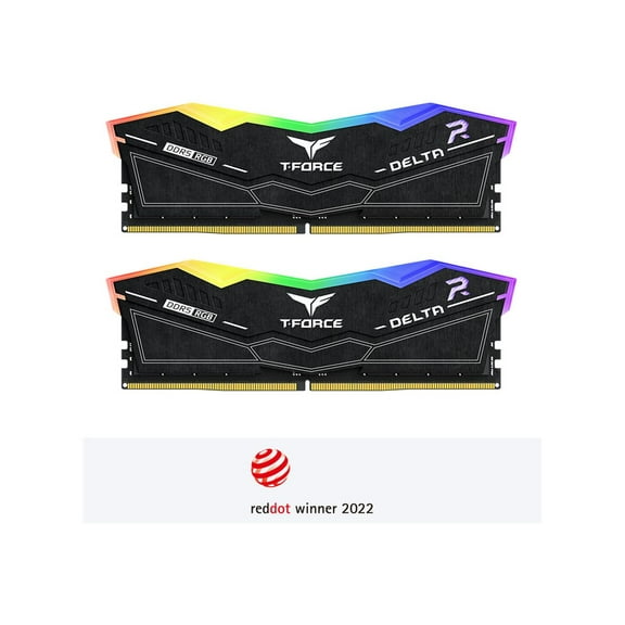Team T-Force Delta RGB 32GB (2 x 16GB) 288-Pin PC RAM DDR5 6000 (PC5 48000) Desktop Memory Model FF3D532G6000HC38GDC01