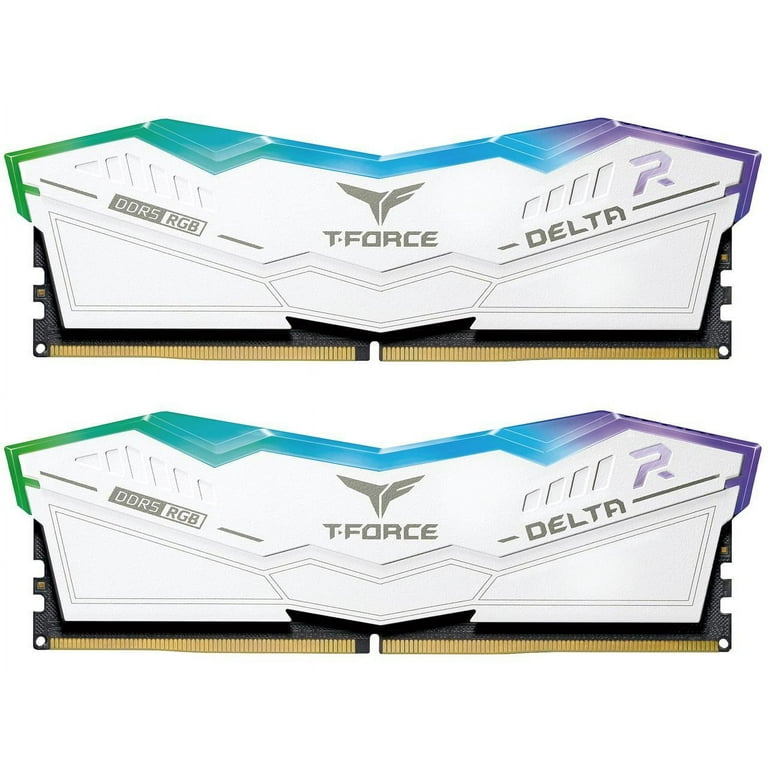 Team T-Force Delta RGB 32GB (2 x 16GB) 288-Pin PC RAM DDR5 6400 (PC5 51200)  Desktop Memory Model FF4D532G6400HC40BDC01