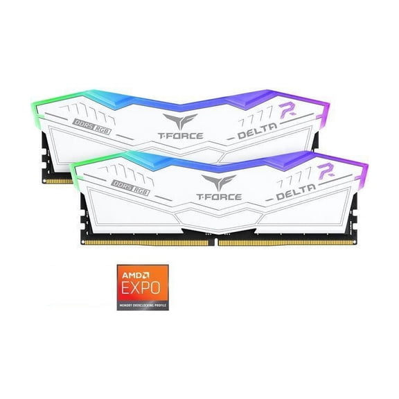 Team T-Force Delta RGB 32GB (2 x 16GB) DDR5 5200 (PC5 41600) Desktop Memory Model FF4D532G5200HC40CDC01
