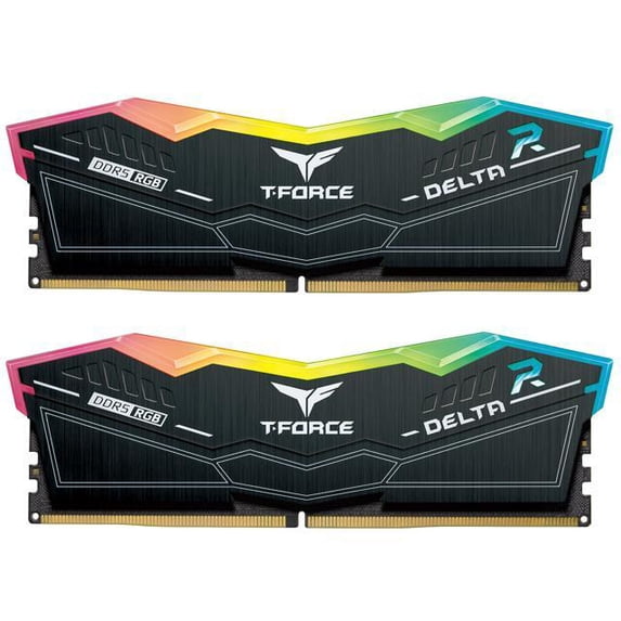 Team T-Force Delta RGB 64GB (2 x 32GB) 288-Pin PC RAM DDR5 5200 (PC5 41600) Desktop Memory Model FF3D564G5200HC40CDC01