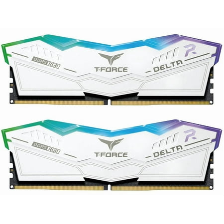 Team T-Force Delta RGB 64GB (2 x 32GB) 288-Pin PC RAM DDR5 5200 (PC5 41600) Desktop Memory Model FF4D564G5200HC40CDC01