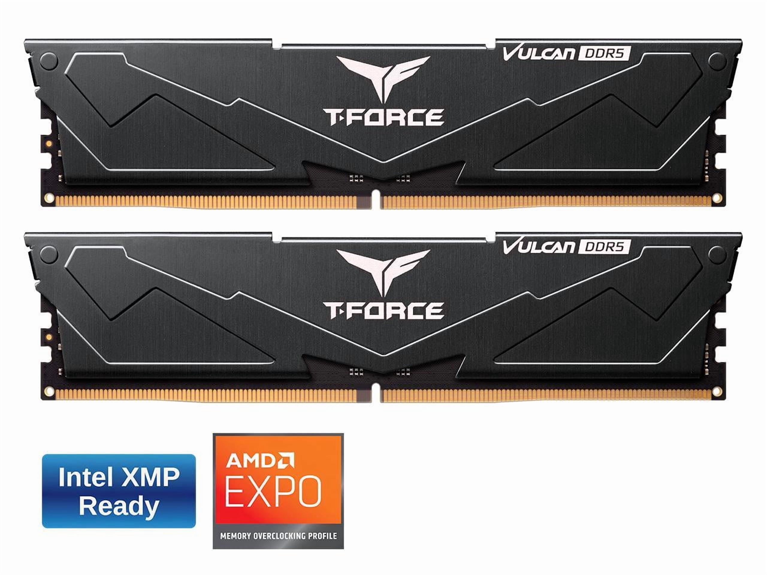 Team T-Force Vulcan 16GB DDR5 5200 Gaming PC RAM, 2x8GB 288