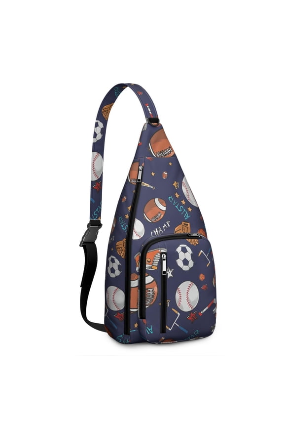Team Training Sling Backpack&nbsp;- Athletic Crossbody Bag with Layered Storage for Sports Gear & Essentials