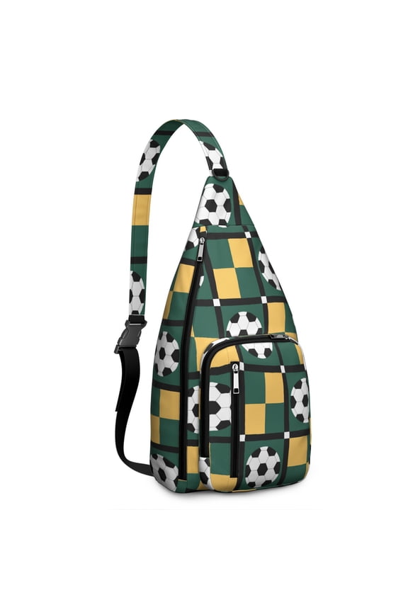 Team Training Sling Backpack - Athletic Crossbody Bag with Layered Storage for Sports Gear & Essentials