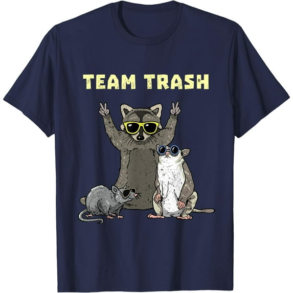 Team Trash Opossum Raccoon Rat Funny Animals Unisex T-Shirt for Men Women Kids Toddler