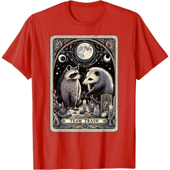 Team Trash Tarot Card Opossum Witchcraft Goth Possum Racoon Unisex T-Shirt for Men Women Kids Toddler