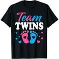 thumbnail image 1 of Team Twins Gender Reveal Twin Mom and Dad Boy Girl T-Shirt, 1 of 4