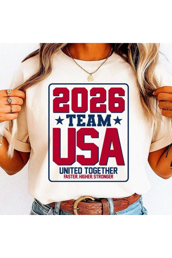 Team USA 2026 Winter Sports T-Shirt, Milano Cortina Athletic Graphic Design, Patriotic American Fan Apparel, Comfort Colors Unisex Cotton T-Shirt, Size S-3XL