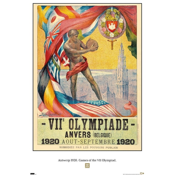 Team USA - Antwerp 1920. Games of the VII Olympiad. Wall Poster, 14.725" x 22.375"