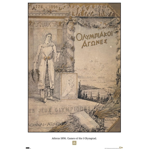 Team USA - Athens 1896. Games of the I Olympiad. Wall Poster, 22.375" x 34"