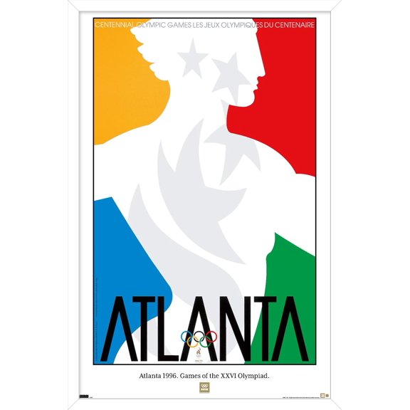 Team USA - Atlanta 1996. Games of the XXVI Olympiad. Wall Poster, 14.725" x 22.375" Framed