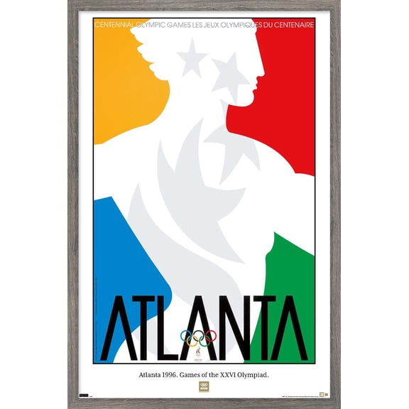 Team USA - Atlanta 1996. Games of the XXVI Olympiad. Wall Poster, 14.725" x 22.375" Framed