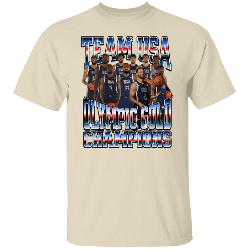 Team USA Basketball 2024 Olympic Gold Champions TShirt LeBron James