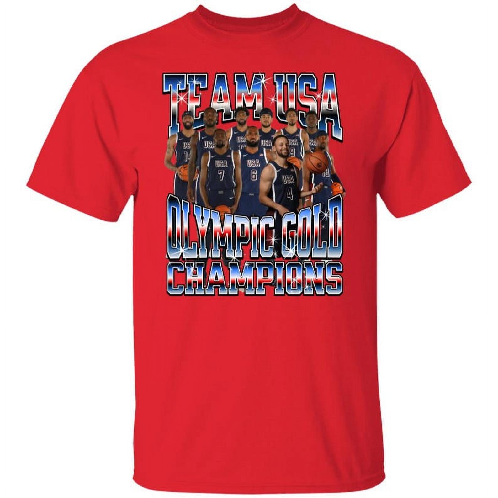 Team USA Basketball 2024 Olympic Gold Champions TShirt LeBron James