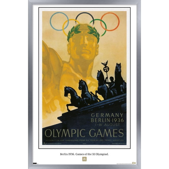 Team USA - Berlin 1936. Games of the XI Olympiad. Wall Poster, 14.725" x 22.375" Framed