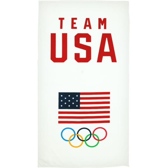 Team USA Bath & Beach Towel, 30 x 60", Soft Cotton