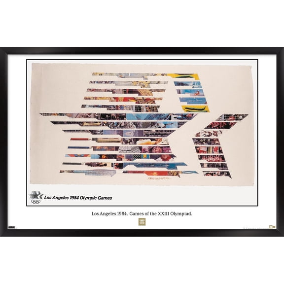 Team USA - Los Angeles 1984. Games of the XXIII Olympiad. Wall Poster, 14.725" x 22.375" Framed