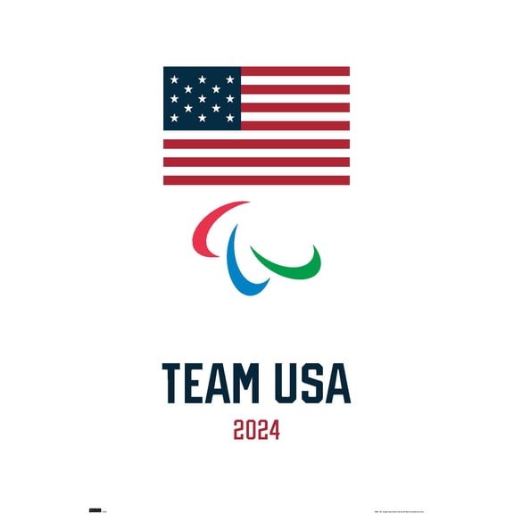 Team USA - Paralympic Logo Wall Poster, 22.375" x 34"