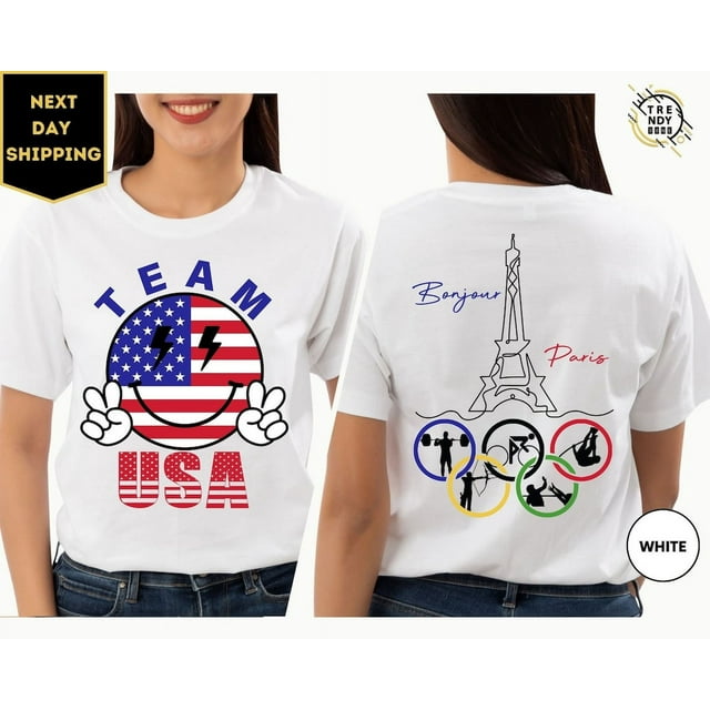 Team USA Shirt, Eiffel Tower 2024 Tshirt, OIympics 2024 Shirt, Summer Games Tee, Paris 2024