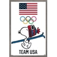 thumbnail image 1 of Team USA x Peanuts – Snoopy Winter Ski Jump Wall Poster, 14.725" x 22.375" Framed, 1 of 5