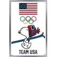 thumbnail image 1 of Team USA x Peanuts – Snoopy Winter Ski Jump Wall Poster, 22.375" x 34" Framed, 1 of 5