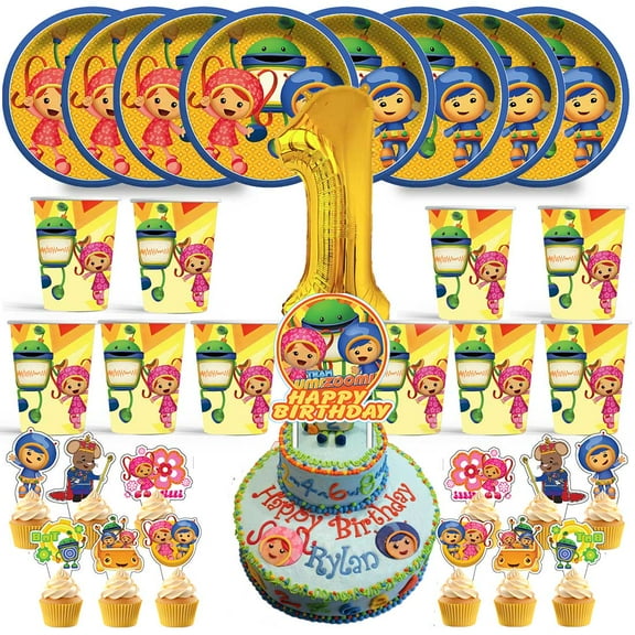 Team Umizoomi Birthday 1st Cups Party Supplies Plates Fans Decorations Cake Topper Decor