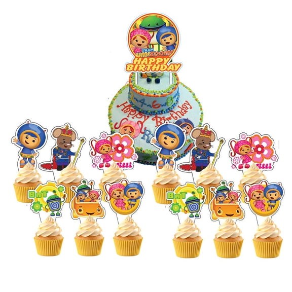 Team Umizoomi Cake Topper CupcakeS Set Birthday Party Supplies Decoration Decor Kit