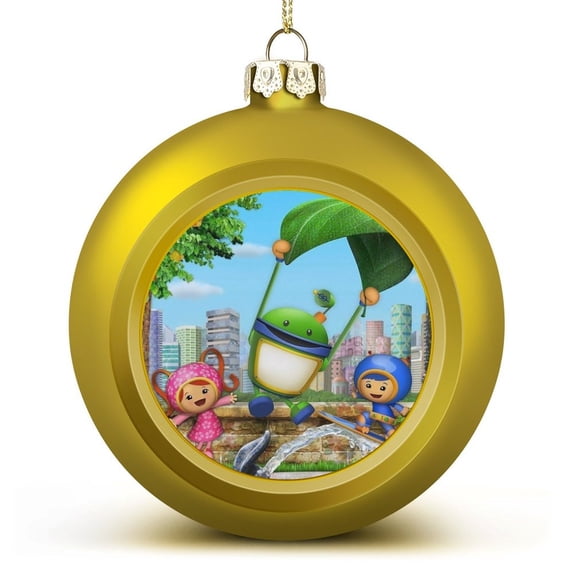 Team Umizoomi Christmas Balls Ornaments Decoration Xmas Tree Hanging Ornament Pendant for Home Indoor Holiday Party Decor 2PCS