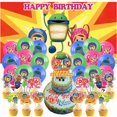 thumbnail image 1 of Team Umizoomi Party Decorations Set Kit Latex Balloons Birthday Decor Cake Topper Fans Banner Backdrop, 1 of 6