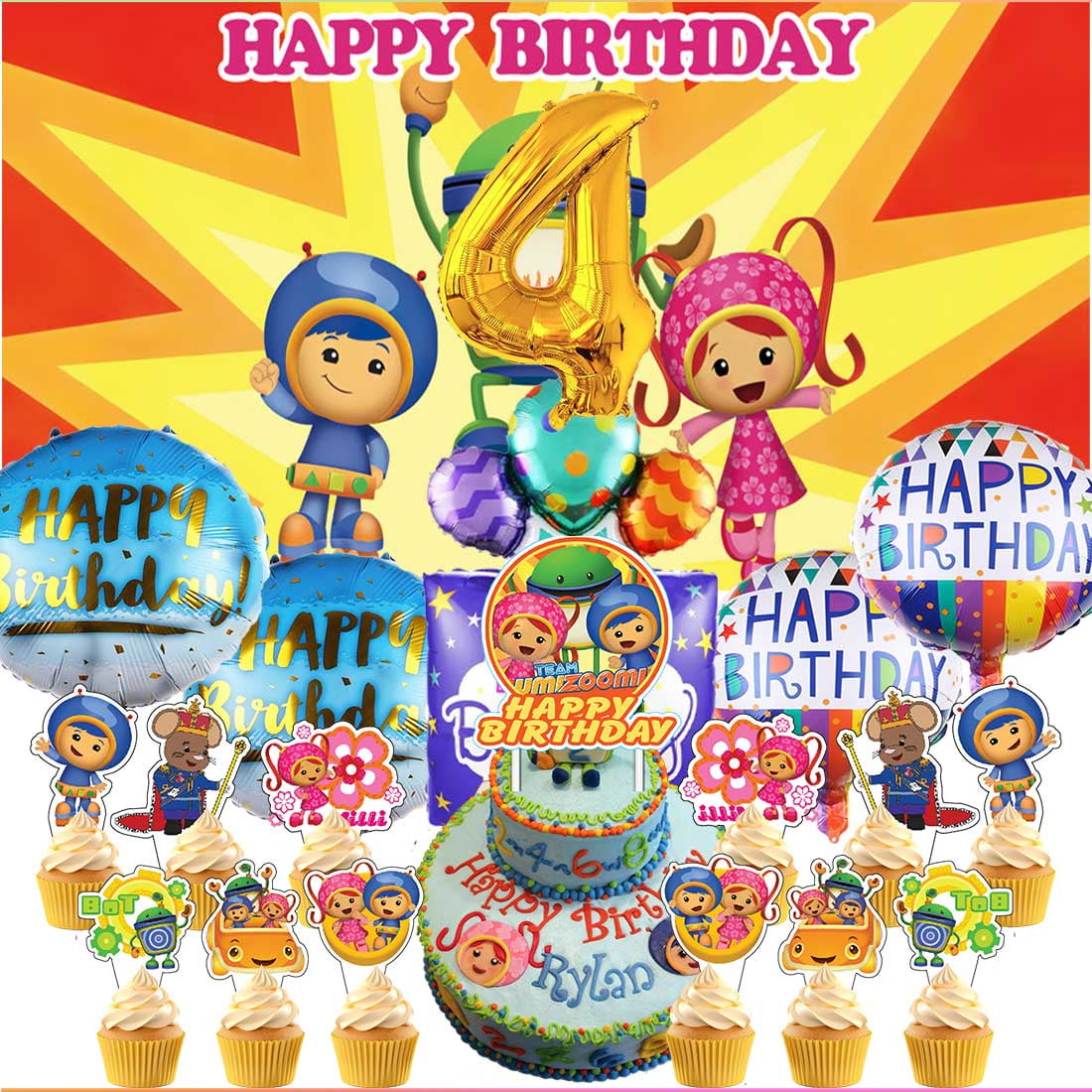 Team Umizoomi Party Supplies Decor 4th Kit Balloons Birthday Cake ...