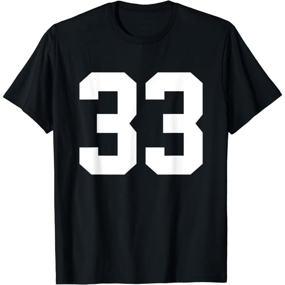 t-shirt Team Uniform Jersey Number 33 Birthday Varsity Sports t-shirt mens t shirt,black,women,funny,misfits,men,journey
