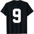 thumbnail image 1 of Team Uniform Jersey Number 9 Birthday Varsity Sports Team T-Shirt, 1 of 4
