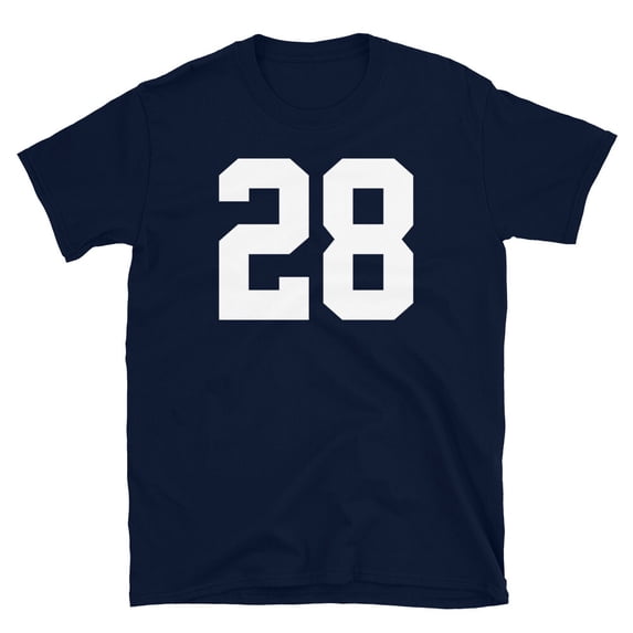 Team Uniform Number 28 Birthday Style T-Shirt - Walmart.com
