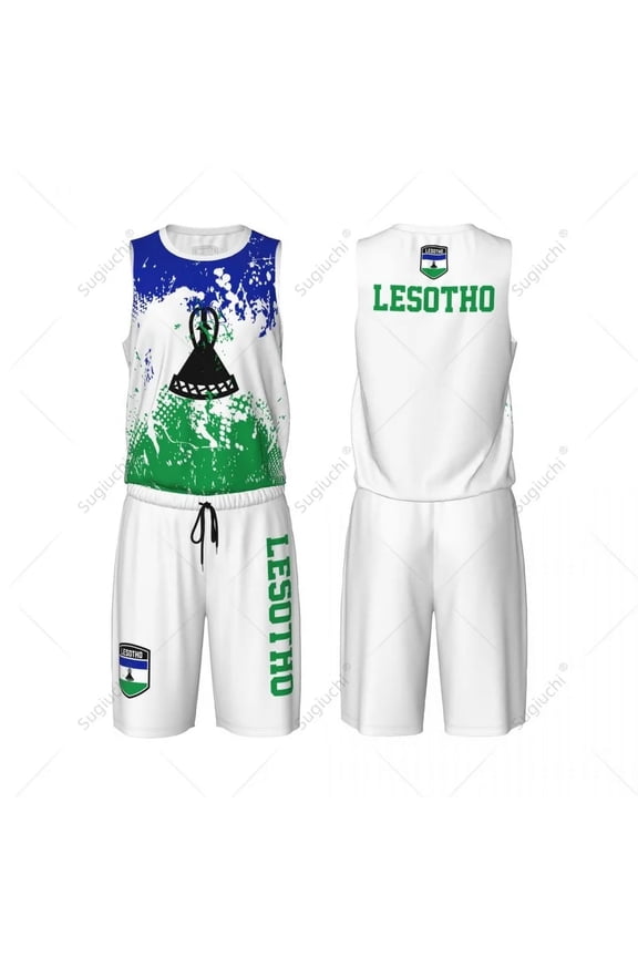 Team-Up lesflag grain men basketball jersey set shirt & pants sleeveless custom name nunber exclusive