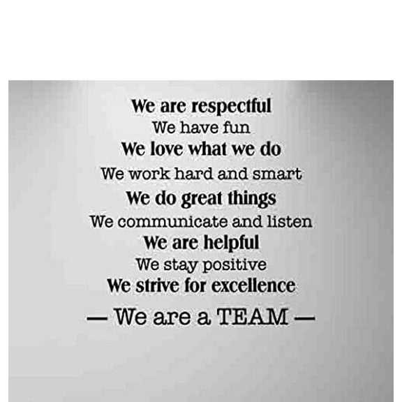 We are A Team Wall Decal Office Poster Teamwork Quote Sign Motivational Gift Inspirational Lettering Word Cloud Vinyl Sticker Print Business Wall Art Room Design Decor Custom Mural
