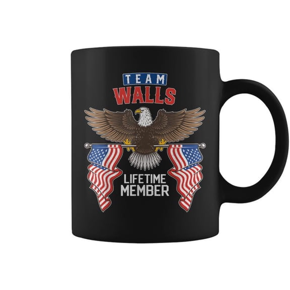 Team Walls Lifetime Member Us Flag Coffee Mugs