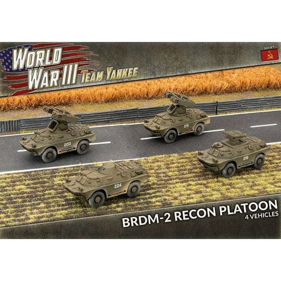 Team Yankee TSBX24 BRDM Platoon (4 Vehicles) Plastic Gaming Miniatures