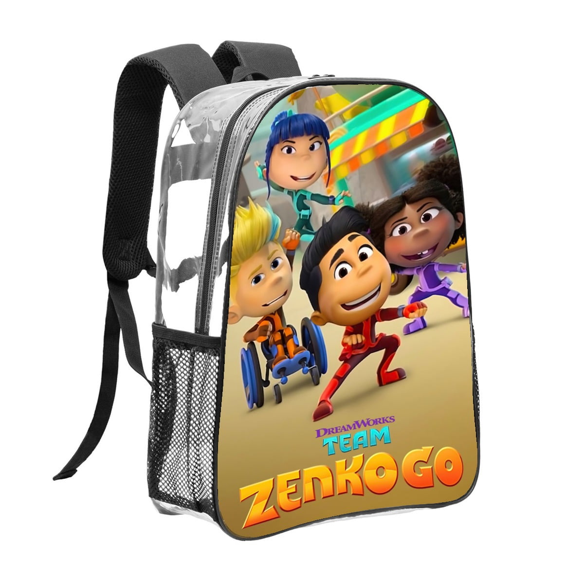 Team Zenko Go Pattern Transparent Backpack Lightweight And fashionable ...